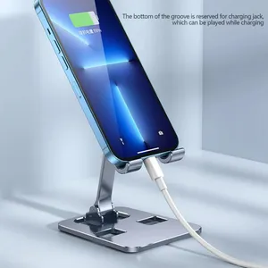 Foldable Aluminum Alloy Desktop Phone Stand thumbnail-5