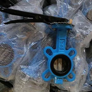 Jingdie Hugong Valve D71x Handle Soft-sealed Wafer Butterfly Valve Dn50, 100, 150 thumbnail-3
