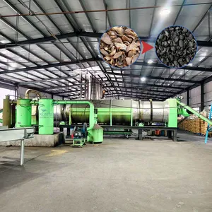 Smokeless Hazelnut Shell Carbonizer Furnace Palm Shell Charcoal Making Equipment Coconut Shell Edge Waste Charcoal Oven EPC thumbnail-1