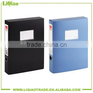 Black&blue A4 PP Lever Arch File Folder With Magnetic Button thumbnail-1