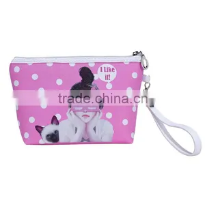 Digital Printing Female Cosmetic Bag Lovely Girl Wholesale Handbag Bags Online thumbnail-1