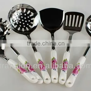 Stainless Steel Utensils Sets With Ceramic Handle thumbnail-1