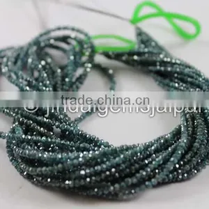 Blue Diamond Fine Quality Faceted Roundelle Beads thumbnail-1