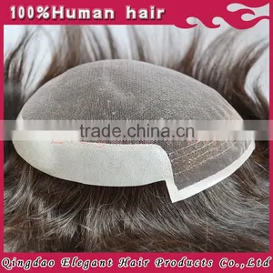 2015 Wholesale Factory Fast Delivery 6inch Human Virgin Hair Toupee for Women thumbnail-3