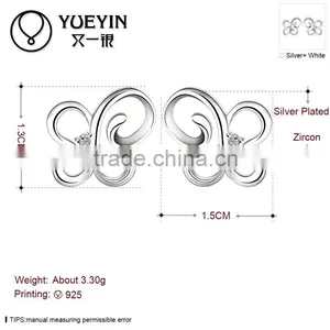 2015 New Wholesale Brass Silver Plated Earring Jewelry thumbnail-3