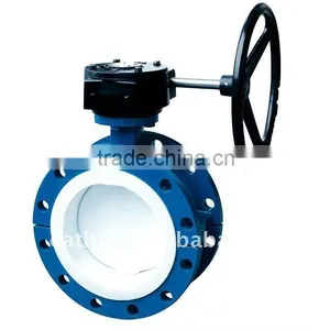 Big Size Double Flange Butterfly Valve thumbnail-1