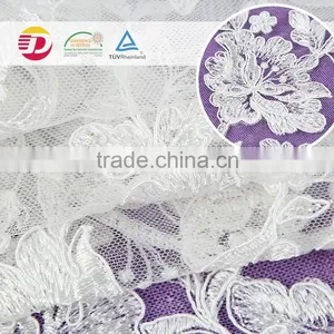 Wholesale Cheap Nylon Cotton 3d Flower Lace Embroidered New York Wholesale Fabric Lace for Dress thumbnail-4