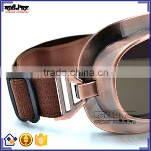 BJ-GT-013 Smoke Copper Frame Color Lens Motocross Goggles Glasses Fog Motorcycle Goggle for Harley thumbnail-4