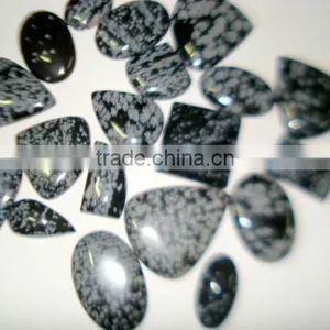 Snowflake Obsidian Semi Precious Stone Cabochons thumbnail-2