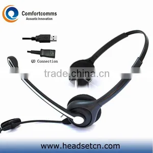 Call Center Usb Stereo Headset With Mic and Volume Control for pc HSM-602FPQDUSBS thumbnail-1