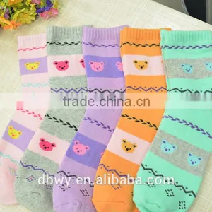 Colorful Bear Pattern Pure Cotton Terry Socks for Women and Girls thumbnail-5