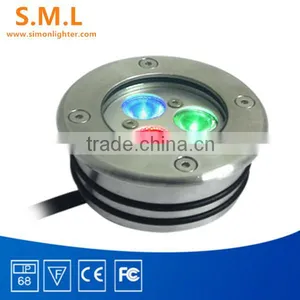 IP68 316 Stainless Steel RGB LED Underwater Light 3*1W thumbnail-1