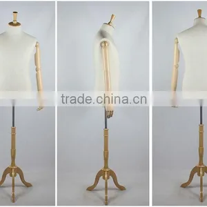 Torso Male Mannequins With Plastic Arms and Wood Base thumbnail-4