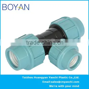 BOYAN PP Compression Quick Pipe Fittings for Irrigation Reducing Tee thumbnail-1