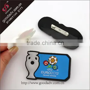 2014 New 3D Effect Alien Shaped Soft Plastic Cartoon Pvc Button Badge thumbnail-1