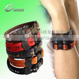 New Design -Healthy Ge-Ti Negative Ion Titanium Sports Bracelet(GT-051) thumbnail-1