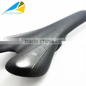 Full Carbon Leather Warped Road Racing Bike Saddle thumbnail-1