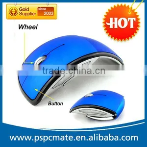 Christmas Gift Arc Folding Wireless Computer Mouse With USB Mini Receiver thumbnail-1