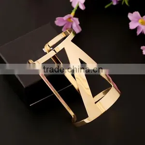 High Quality Fashion Women's Chic Hollow Wide Cuff Bracelet/ thumbnail-6