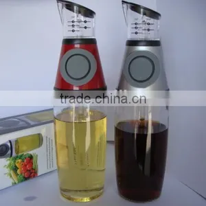 Press and Measure Olive Oil Glass Bottle- Salad Dressing Dispenser Infuser - Vinegar Pourer thumbnail-5