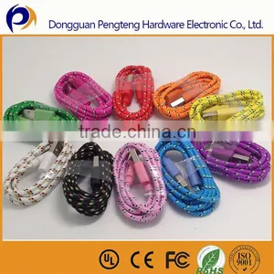 3 Ft/ 10 ft Usb Cable for Mobile Phone Braided Cable thumbnail-1