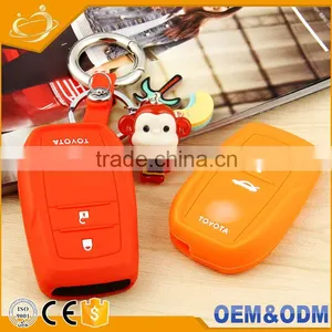 High Quanlity Silicone Car Remote Keyless Shell Key Cover Case Colorful Key Holder for Toyota thumbnail-1