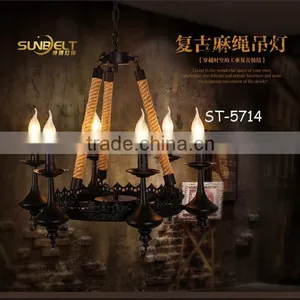 ST-5714S Sunbelt Six Hemp Rope Chandelier ,Europe Castle Chandelier,Candlestick Chandelier thumbnail-2