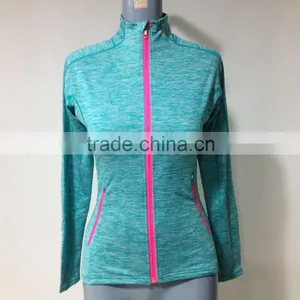 2016 New Sports Jacket Heather Melange Hooded Jacket Runing Jacket thumbnail-2