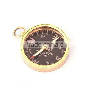 Solid Brass Captain's Black Faced Compass -brass Pendant Compass 13407 thumbnail-3