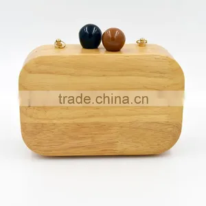 Acrylic Clutch Bag Designer Handbag Factory Custom Banquet Formal Dress Box Evening Wood Bag thumbnail-1