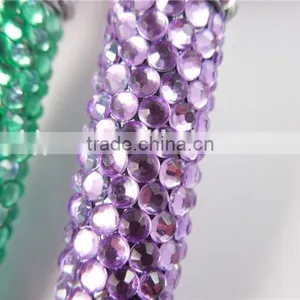 Wholesale Newest Corlorful Mini Crystal Bling Metal Ball Pen Made In China thumbnail-5