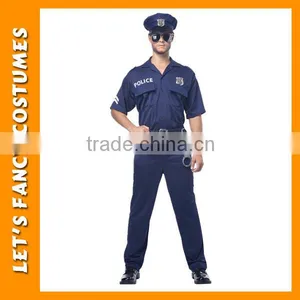 Blue Adult Men Cop Costume Halloween Costume PGMC0928 thumbnail-1