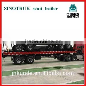 China High Quality Three Axle 40 Feet Transport Flatbed Trailer thumbnail-3