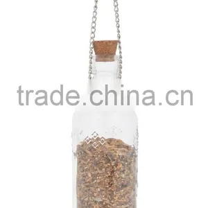 Hobnail Glass Bird Feeder Garden Decoration thumbnail-1