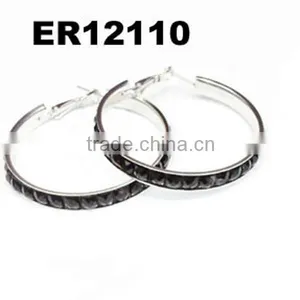 Wholesale Ladies Fake Diamond Hoop Earrings thumbnail-1