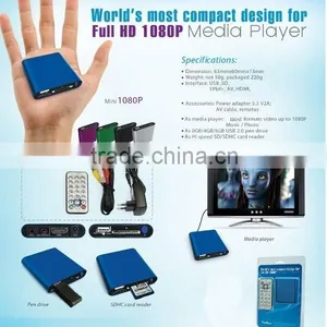 Mini Media Player Mini 1080P HDMISD/USB HD Media Player MKV/RM/RMVB Wholesale thumbnail-1