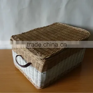 Rect. Bio Color Rattan Box With Lid and Nice Handles thumbnail-1