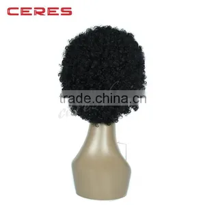 Natural Black With Baby Hair Kinky Curly 100 Human Hair African American Afro Kinky Human Hair Wigs thumbnail-4