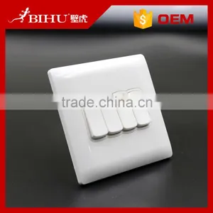 BIHU White PC 4 Gang 1 Way or 2 Way Bed Control Wall Switch and Socket thumbnail-2