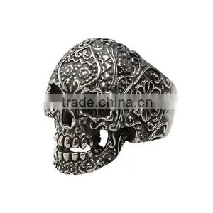 Fashion Man's Stainless Steel Ring Personality Punk Skull Titanium Steel Rings thumbnail-1