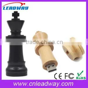 Eco-Friendly Wooden Chess Shaped USB 2.0 Flash Drive thumbnail-1