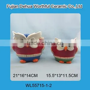 High Quality Ceramic Christmas Flower Pots,ceramic Owl Flower Pots thumbnail-1