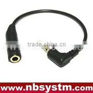 2.5mm 4 Pole Plug Right Angle to 3.5mm Jack Cable Gold thumbnail-1