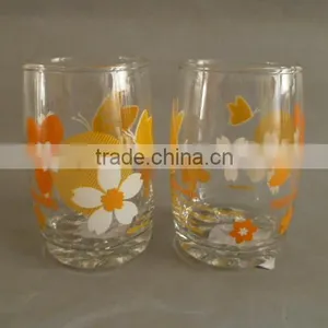 Transparent Glass Cup With Decal Paper thumbnail-1