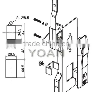 the High Safe Electrical Panel Lock Cabinet Door Lock thumbnail-4