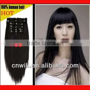 26 Inch Human Hair Remy Clip in Hair Extensions thumbnail-1