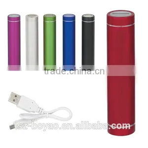 2016 Wholesale Cylinder Shape Power Bank,2600 Mah Power Bank With LED Light thumbnail-1