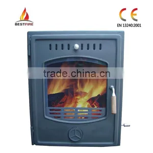 7kw Cast Iron Wood Coal Fuel Insert Fireplace thumbnail-1