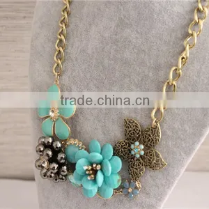 Crystal Jewelry Necklace, Flower Choker Necklace, Fashion Necklace Gold Necklace thumbnail-5