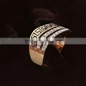 Carved Water Ripples Channel Setting Crystal Band Rings Fro Women And Men Finger Jewelry thumbnail-2